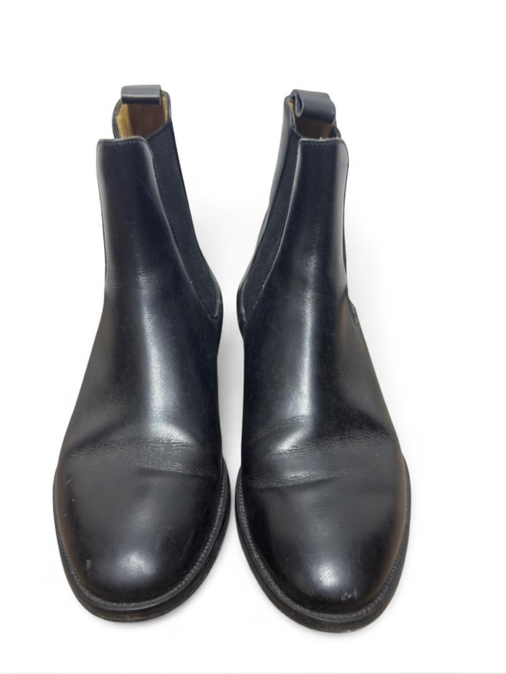 Sutor Mantellassi Black Leather Chelsea Boots (Handmade in Italy)-Size: EU 39.5